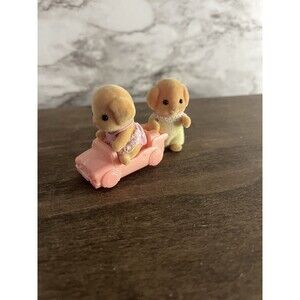 Toy Poodle Dog Baby Twins Calico Critter Sylvanian Family